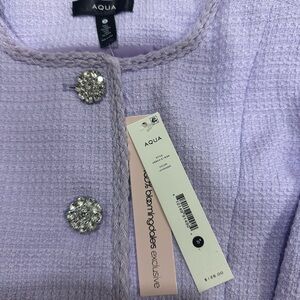 Aqua Lavender Textured Jacket